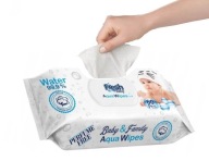 AQUAWIPES Utierky navlhčené vodou Aqua utierky pre deti vlhčené 99% 60ks