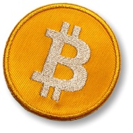 Bitcoin BTC Thermo vyšívaná nášivka 60 mm