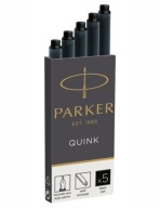 PARKER QUINK ŠTANDARDNÉ NÁPLNE PER DLHÉ ČIERNA 5 KS.