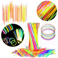 Svietiace náramky, čelenky, fluorescenčné tyčinky, 10 ohnivých tyčiniek