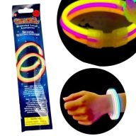 FLUO ľahká čelenka NÁRAMOK svietiace tyčinky NEON náramky svetlušiek