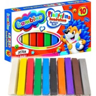 BAMBINO hranatá plastelína 10 farieb KVALITA!