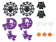 PRÍVESKY OZDOBY HALLOWEENSKÉ DEKORÁCIE 14 PRVKOV