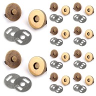 Magnetické zapínanie na tašku magnet STRONG 10 kusov, mosadz, staré zlato