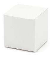 Štvorcové boxy pre hostí - biele, 10 ks.