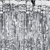 STRIEBORNÝ metalizovaný záves 90x250cm záves