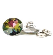 TLAČIDLO SKLENENÉ ČALÚNENIE TYPU NAP 25,0 MM RAINBOW