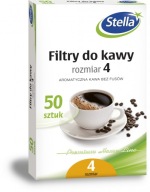Kávové filtre Stella, veľkosť 4, 50 ks, hnedé