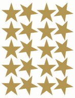 STARS Nálepky Hviezdy 6cm 20ks ZLAT