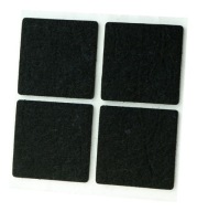 4 x Plstené podložky 40 x 40 mm pod nábytok, čierne