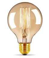 Dekoratívna DEKORATÍVNA ŽIAROVKA E27 RETRO Edison G80 - DYMOVÉ SKLO - SILNÁ