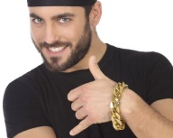 ZLATÁ REŤAZKA ZLATÝ PIMP NÁRAMOK RAPER GANSTER ELVIS