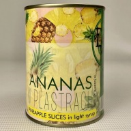 East Way Ananás v svetlom sirupe plátky 565 g