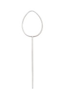 BIELE kovové vajíčko na šilte 13/16cm - veľkonočný lapač snov