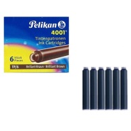 PELIKAN KRÁTKE NÁPLNKY NA PERE GRIFFIX, HNEDÉ