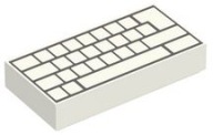 LEGO 1X2 S POTLAČOU - KLÁVESNICA Č. 3069 bpb0856