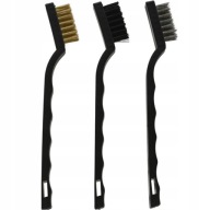 x3 MINI DRÔTENÁ KEFA OCELOVÁ MEDENÁ NYLONOVÁ 17,5cm