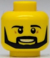 Lego New head Yellow Head Beard 3626cpb1213