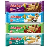 Aljašský set MIX príchutí Kukuričné ​​rolky plnené smotanou 4x