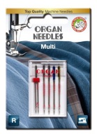Poloploché ihly + dvojihla Organ MULTI BOX 130/705H MIX BL do stroj.