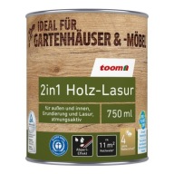 TOOM 2V1 HolzLasur Hellgrau LAVINY NA DREVO bledosivá 750 ml