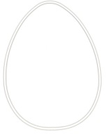 Kovové VAJÍČKO pre makramé BIELE VAJÍČKO 19/27 cm