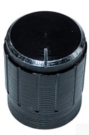 GOMBÍK POTENCIOMETR GOMBÍK ČIERNA - HLINÍK - 15MM