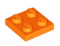 LEGO 2X2 ORANŽOVÝ TANIER Č. 3022 - 2 KS