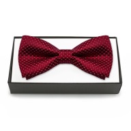 Pánsky motýlik červenej farby, elegantný motýlik v krabičke