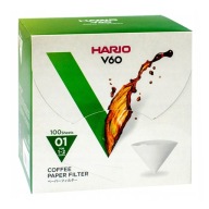 Hario papierové filtre na prekvapkávanú kávu V60 VCF-01 biele 1 balenie x 100 ks (BOX)