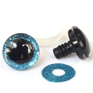 Oči 20 mm Modrý pár pre maskoty Glitrové svorky