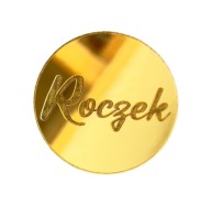 Ročná dekorácia na bočnú tortu Circle Plexiglass Gold Mirror