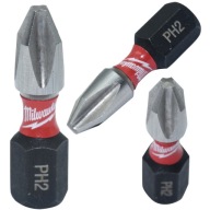 NÁRAZOVÝ BIT PH2 SHORT 25mm MILWAUKEE SHOCKWAVE 1ks,