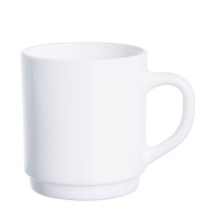 33044 HRNČEK LUMINARC S UCHÁČKOU, BIELE SKLO 250 ML
