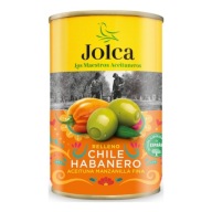 Zelené olivy s habanero chilli v plechovke, 300g Jolca