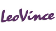 LEO VINCE fialová vysekávaná nálepka
