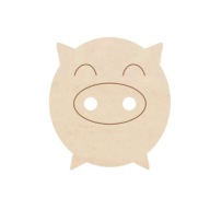 Ozdobný gombík LITTLE PIG nášivka dekoračný dekor