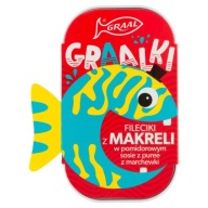 GRAAL Filety z makrely Graalki v paradajkovej omáčke, mrkvové pyré 110g