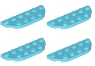 LEGO Rounded Plate 2x6 Azúrová Stredná Azúrová 4 kusy 6292824 18980