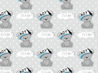 Flanelová plienka 70x40 Teddy Bear Boy Grey