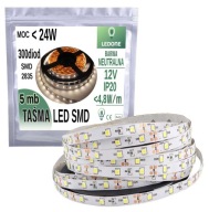 LED pás 2835 300 IP20 5m neutrálne denné svetlo