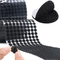 SAMOLEPIACI VELCRO OKRUHOVÉ KRUHY S LEPOM 15mm 60 párov ČIERNY VELCRO S LEPIKOM