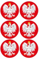 NÁLEPKA znak orla okrúhla 6 ks