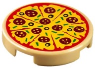LEGO 14769pb160 TILE Smooth 2x2 PIZZA (1g)