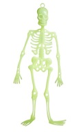 Svietiaci prívesok s fosforeskujúcim skeletom na Halloween