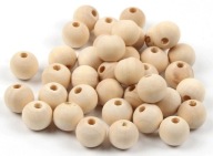 Drevený lapač loptičiek makramé 2cm 6ks 3067