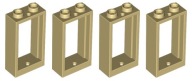 LEGO okenný rám 2x3x1 pieskový 4x 60593 až 60602