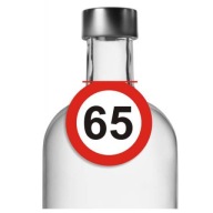 Prívesky na fľaše alkohol vodka 65 NARODENINY x10