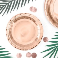 LUX papierové taniere ROSE GOLD hen party EXOTIC rosegold x6