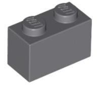 LEGO BEAM 1X2 TMAVO SIVÁ Č. 3004 ZA 2 KUSY